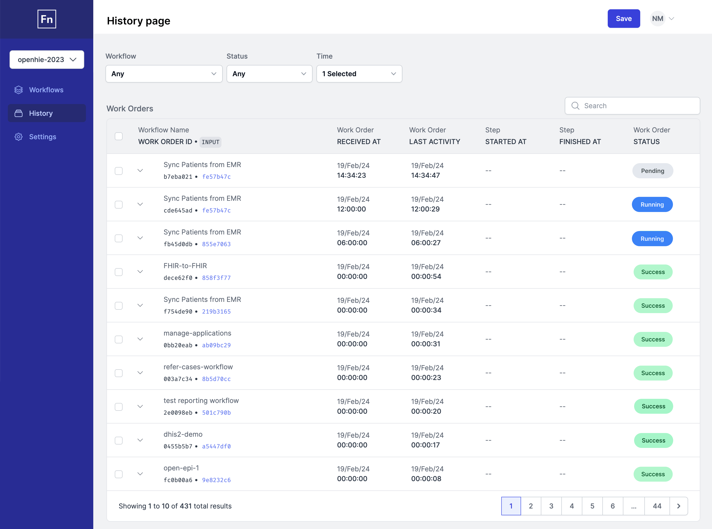 Audit, search, reprocess, and manage workflow runs at scale